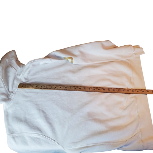 Nike White Hoodie with Gold and Black NC Wesleyan Lacrosse Graphic. XL. #181 - Picture 11 of 12